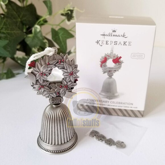 Brand NEW Hallmark Anniversary Celebration 10th 25th 40th 50th Metal Ornament - Picture 2 of 3